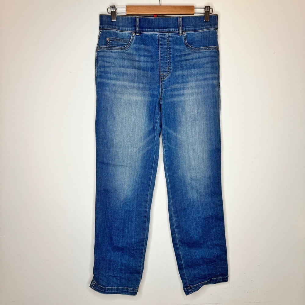 SPANX Blue Jeans Jeggings Straight Leg Size Large Straight Leg